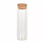 Éprouvette en verre transparent avec bouchon liège pour compositions florales uniflor