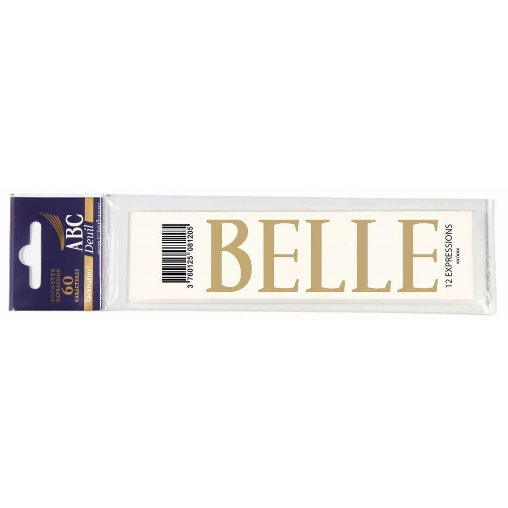 Expression BELLE pour personnalisation ruban deuil fleuriste lot de 60