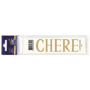 Expression CHERE pour personnalisation de rubans funéraires ABC DEUIL destinée aux fleuristes