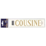 Expression COUSINE pré-imprimée pour ruban de deuil en lot de 60 unités