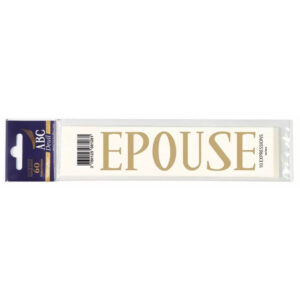 Expression EPOUSE pour ruban de deuil ABC DEUIL lot de 60 pièces pour fleuristes