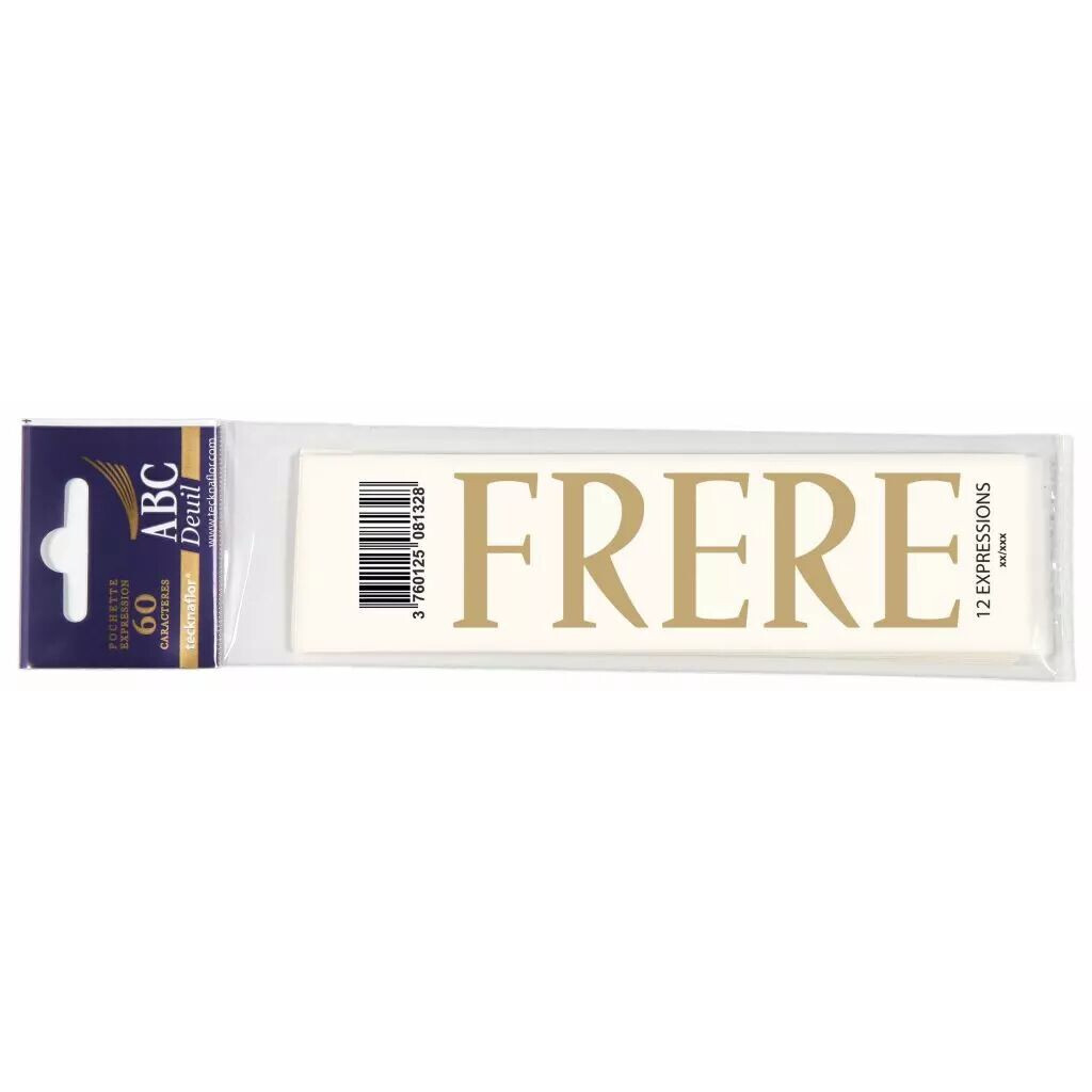 Expression pré-imprimée FRÈRE pour rubans funéraires fleuriste ABC DEUIL