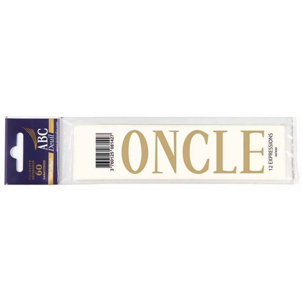 Expression ONCLE pour personnalisation de rubans funéraires et compositions florales de deuil