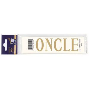 Expression ONCLE pour personnalisation de rubans funéraires et compositions florales de deuil