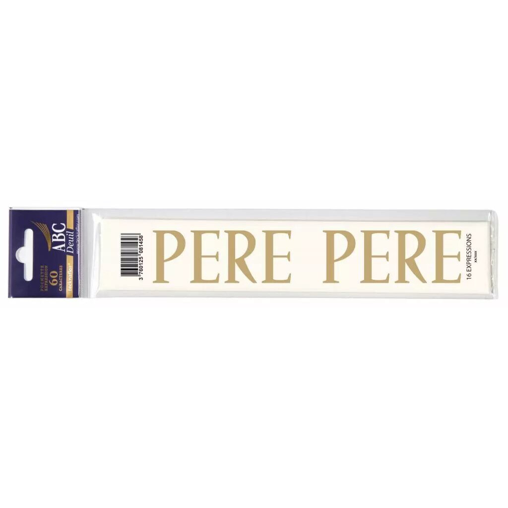 Expression PÈRE pour personnalisation de rubans deuil, lot professionnel pour fleuristes et pompes funèbres