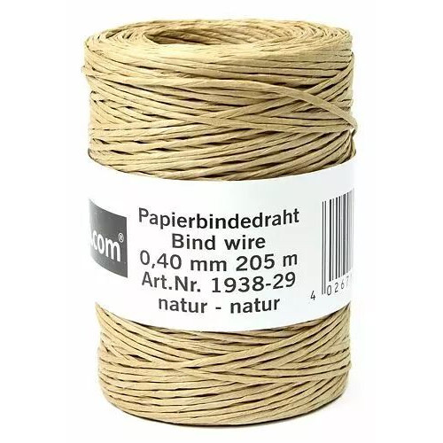 Fil à lier naturel 0,40mm x 205m pour compositions florales et assemblage de bouquets fleuriste