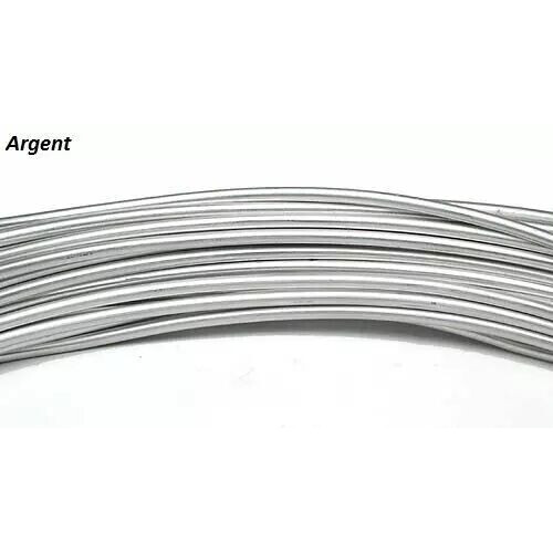 Fil aluminium argenté 2mm pour art floral et créations florales professionnelles