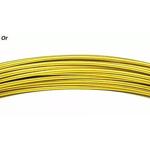 Fil aluminium or 2mm bobine 60 mètres pour compositions florales et créations de fleuriste