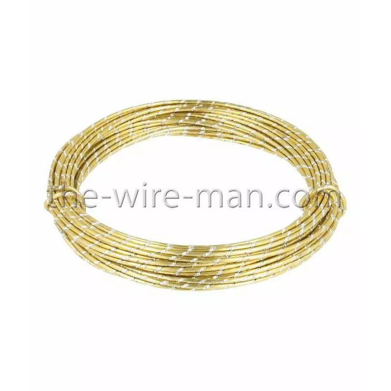 Fil aluminium décoratif or effet diamant 2mm pour décoration florale et compositions de fleuriste