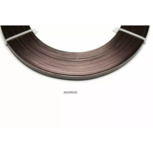 Fil aluminium plat marron 1mm pour art floral et compositions de fleuriste