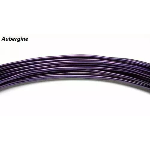 Fil aluminium aubergine 2mm pour créations florales et compositions décoratives professionnelles