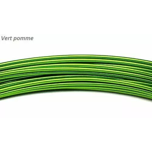 Fil aluminium souple 2mm couleur vert pomme pour compositions florales et créations fleuriste