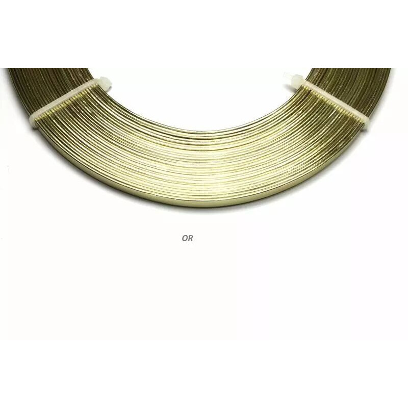 Fil aluminium plat doré pour art floral et décoration de bouquets