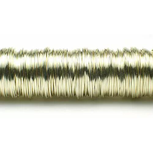 Fil de décoration laqué champagne 0,50mm pour compositions florales et arrangements des fleuristes