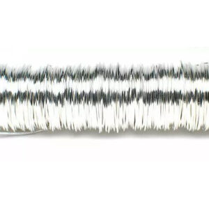 Fil déco laqué argent 0,50mm x 50m pour compositions florales