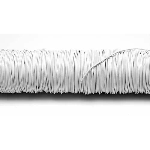 Fil décoratif laqué blanc 0,50mm en bobine de 50m pour compositions florales et travaux d'art floral
