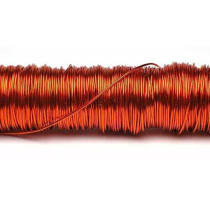 Fil décoratif laqué orange 0,50mm pour compositions florales et créations de fleuristes