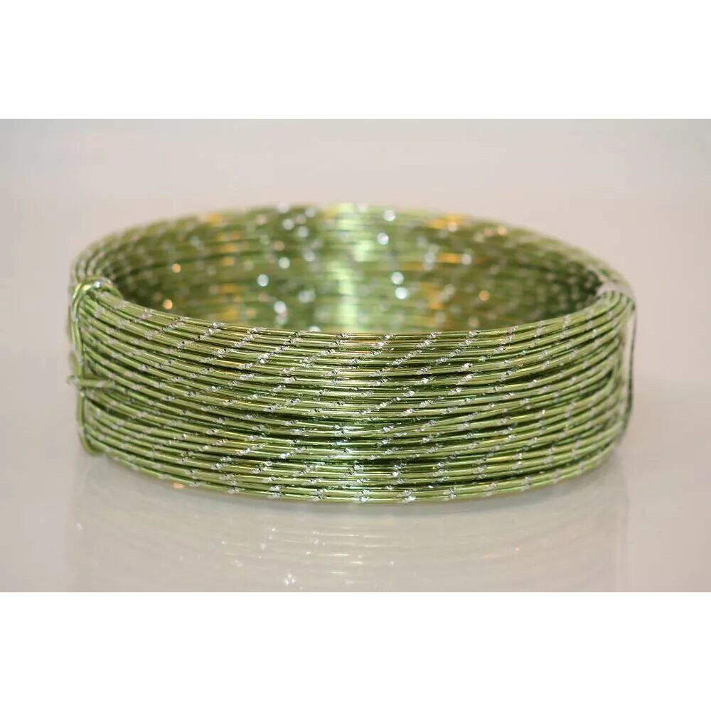 Fil diamant vert anis 2mm pour création florale et décoration événementielle
