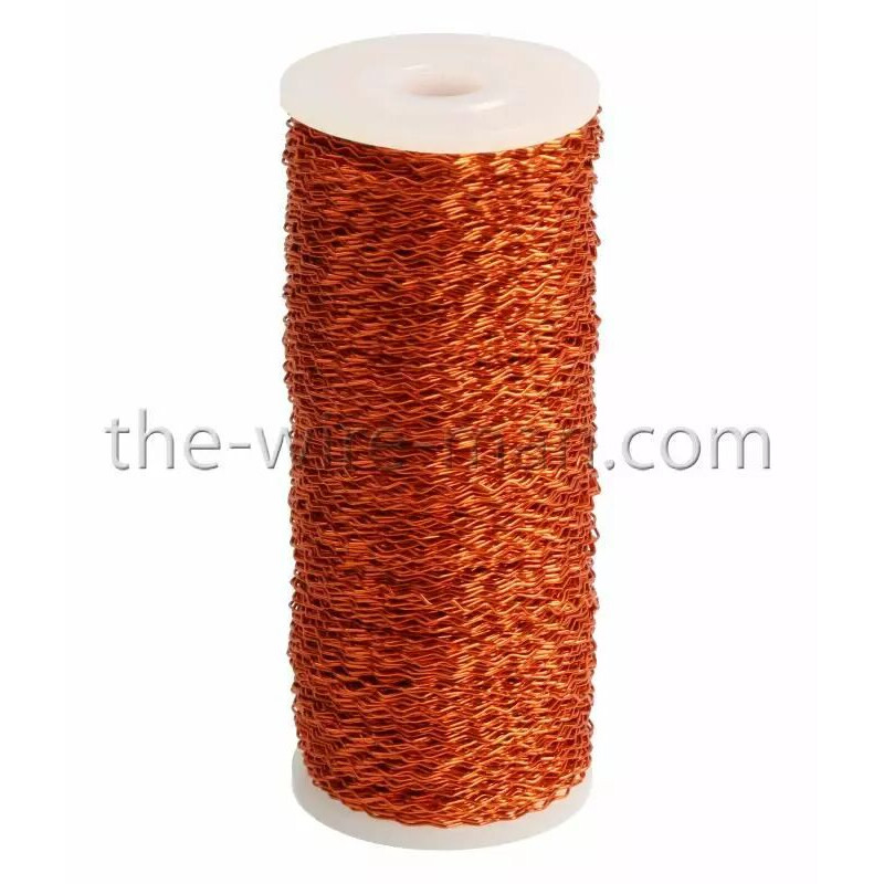 Bobine de fil métal bouillon orange 0,3mm pour composition florale et décoration fleuriste