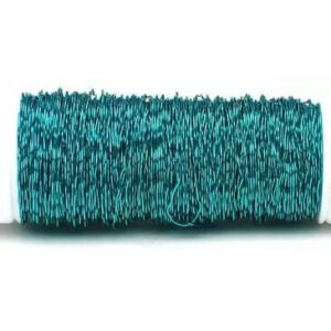 Fil métallique bouillon turquoise 0,3mm ondulé pour compositions florales et décoration florale professionnelle