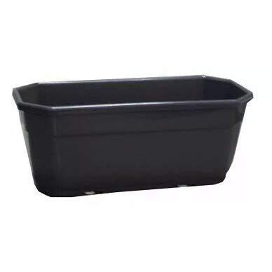 Jardinière rectangle plastique grise Olivia CHAPELU pour compositions florales professionnelles