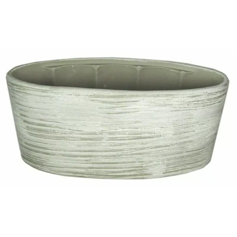 Jardinière ovale en céramique striée pour orchidées FLORAN BV 32 cm pour fleuristes
