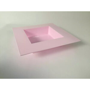 Jardinière carrée plastique rigide parme BEREL 24x24 cm pour compositions florales et arrangements professionnels