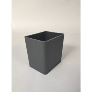 Jardinière rectangle anthracite 9x7x10 cm en PVC rigide pour compositions florales professionnelles