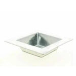 Jardinière carrée en zinc naturel 13x13 cm pour compositions florales professionnelles fleuristes