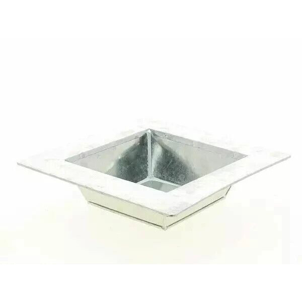 Jardinière carrée en zinc naturel 13x13 cm pour compositions florales professionnelles fleuristes