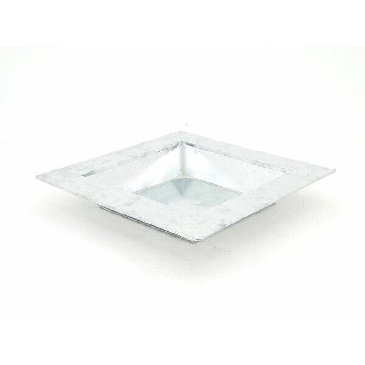Jardinière carrée en zinc naturel 17x17 cm pour compositions florales professionnelles fleuristes