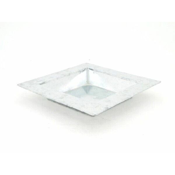 Jardinière carrée en zinc naturel 17x17 cm pour compositions florales professionnelles fleuristes