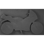 Moto All Black en mousse florale noire 100x60 cm pour compositions funéraires professionnelles