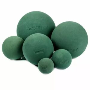 Mousse boule mouillable OASIS 9cm pour compositions florales professionnelles fleuristes