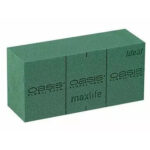 Mousse florale brique Idéal 23x11x8 cm avec lignes de découpe pour compositions florales professionnelles