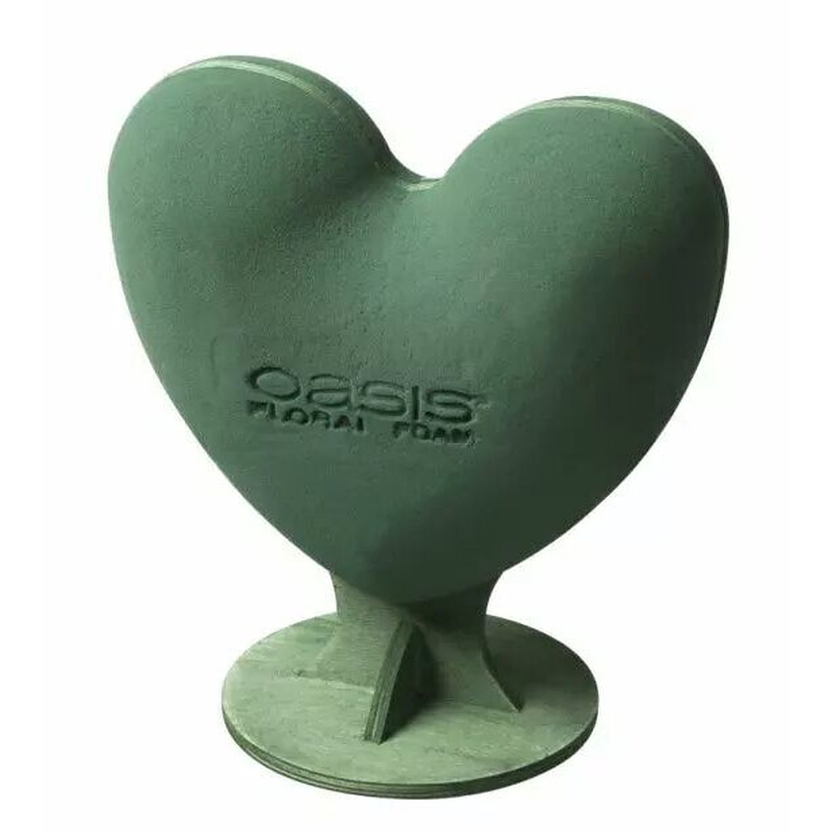 Mousse florale en forme de cœur 3D 30 cm pour compositions funéraires et arrangements romantiques