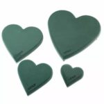 Mousse florale en forme de coeur Ecobase 50x50 cm pour compositions funéraires professionnelles