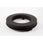 Mousse couronne noire All Black 40cm pour compositions florales funéraires sur base plastique
