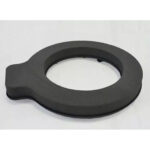 Mousse couronne fronton noire 50cm pour compositions florales funéraires professionnelles
