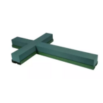 Mousse florale croix biodégradable 53cm pour compositions funéraires professionnelles
