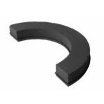 Mousse florale demi couronne All Black noire 50cm pour compositions funéraires professionnelles
