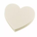 Mousse florale en forme de coeur couleur ivoire avec base plastique pour compositions florales professionnelles
