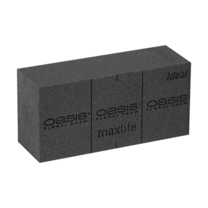 Mousse florale Ideal BIO noire 23x11x8 cm avec lignes de découpage pour arrangements floraux professionnels