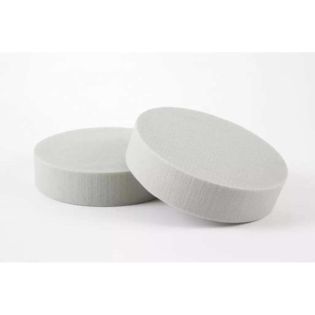 Mousse florale tarte Rainbow Foam gris diamètre 20cm pour compositions florales professionnelles