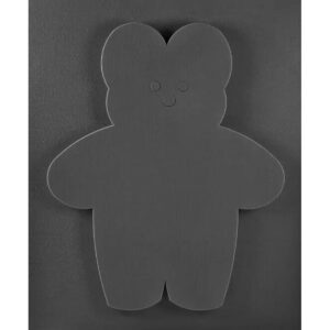 Sujet mousse florale Ourson All Black noir 60x40 cm pour compositions florales professionnelles