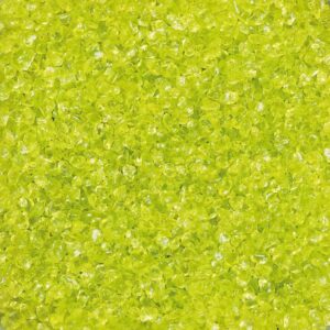 Pépites de verre décoratives vert pomme 2-4mm en seau de 2,5 litres pour compositions florales et décoration événementielle
