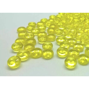 Perles de pluie jaunes décoratives pour compositions florales et décoration de vases pour fleuristes