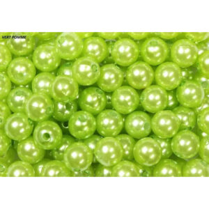 Perles décoratives florales 10mm coloris vert pomme pour compositions et accessoires fleuriste