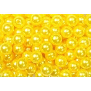 Perles décoratives jaunes 10mm pour compositions florales et créations fleuriste professionnelles