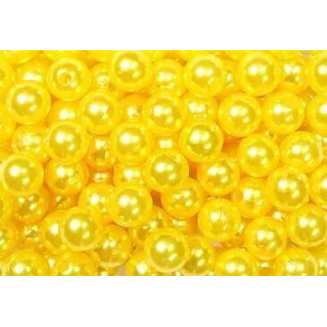 Perles décoratives jaunes 10mm pour compositions florales et créations fleuriste professionnelles